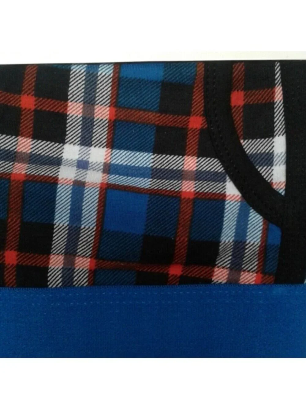 Pico Size M 32 34 Boxer Briefs Mens Cotton Spandex Plaid Blue Red Black NEW